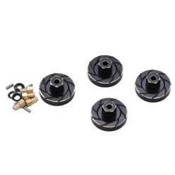 DTSCX24-43 HOBBY DETAILS Axial SCX24 5mm Brass Wheel Counterweight 4pcs Set 9.4g Black Gold Color