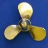 DUM3133 DUMAS BRASS PROPELLER 3 BLADE RH 1″ DIA