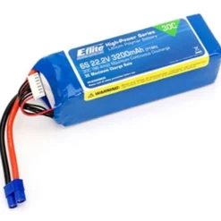 EFLB32006S30 E-flite 3200mAh 6S 22.2V 30C LiPo, 12AWG EC3