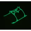 E-Flite EFLH2222GL BLADE Landing Skid & Batt Mnt Set, Glow In The Dark:BMCX