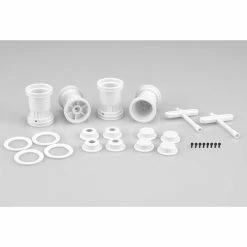 JCO3442W JCONCEPTS 1/24 Tribute Monster Truck Wheel With Accessories, White (4)