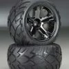 TRA3777A Traxxas Black All-Star Wheels, Anaconda Tires Assembled