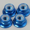 TRA4147X Traxxas Nuts Flanged Alum Bl-Anodizd 5mm T-Maxx 2.5 (4)
