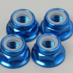TRA4147X Traxxas Nuts Flanged Alum Bl-Anodizd 5mm T-Maxx 2.5 (4)