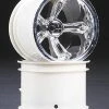 TRA4172 Traxxas Rear Wheel Chrome Nitro Rustler (2)