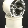 TRA4174 Traxxas Front Wheel Chrome Nitro Rustler (2)