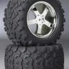 TRA4973R Traxxas 3.8" Tires/Hurricane Chrome T-Maxx 3.3 (2)