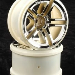 TRA5574 Traxxas Front Twin Spoke Wheels 2.8" Chrome Jato (2)