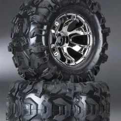 TRA5673 Traxxas Canyon AT Tire On Geode Chrome Wheel Summit (2)