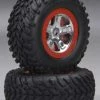 TRA5973A TRAXXAS Tires & Wheels Assembled Red Beadlock Slayer (2)