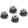 Arrma AR708008 ARMMA Flanged Nyloc Locknut 4mm, Silver (4)