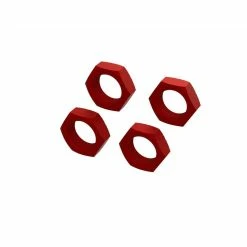 ARA310929 Arrma Aluminum Wheel Nut 24mm, Red (4)