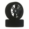 BXRF2638B BSR RACING 1/10 26mm Nitro Touring Foam Tires, Mounted, 38 Front, Black Wheels (2)