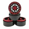 DTCW01003 Hobby Details 1.9" Aluminum Beadlock Crawler Wheels 4pcs - Red Beetle