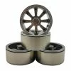 DTCW19001C Hobby Details 1.9" Aluminum Beadlock Crawler Wheels 4pcs - Silver