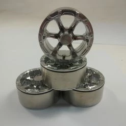 DTCW19003 HOBBY DETAILS 1.9" Aluminum Beadlock Crawler Wheels - Silver