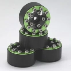 DTSCX24-40C HOBBY DETAILS Axial SCX24 CNC Aluminum Screws-Style Beadlock Wheels 4pcs/set - Green