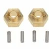 DTSCX24-7 HOBBY DETAILS Axial SCX24 3mm Diameter Brass Wheel Hex Adaptor 4pcs Set