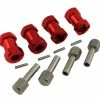 DTUP02016 HOBBY DETAILS Wheel Hex Adaptor Extensions 12x20mm - Red