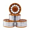 DTCW03001 HOBBY DETAILS 1.9" Aluminum Beadlock Crawler Wheels 4pcs -Bright Orange