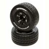 DTXC2934 Duratrax SpeedTreads Upshot SC Tire Front Black Mounted (2): Traxxas Slash