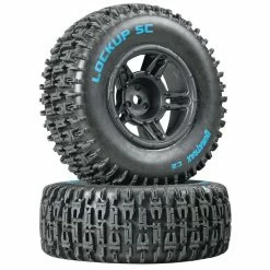 DTXC3670 DURATRAX Lockup SC Tire C2 Mounted Black Front: Slash(2)
