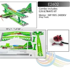 DWHE2602 Dancing Wings Hobby E26 Ultimate 586MM 23inch Wingspan 3D RC Airplane Kit With Motor