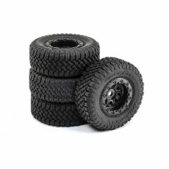 ECX40008 ECX Premount Tires (4): 1/24 Barrage