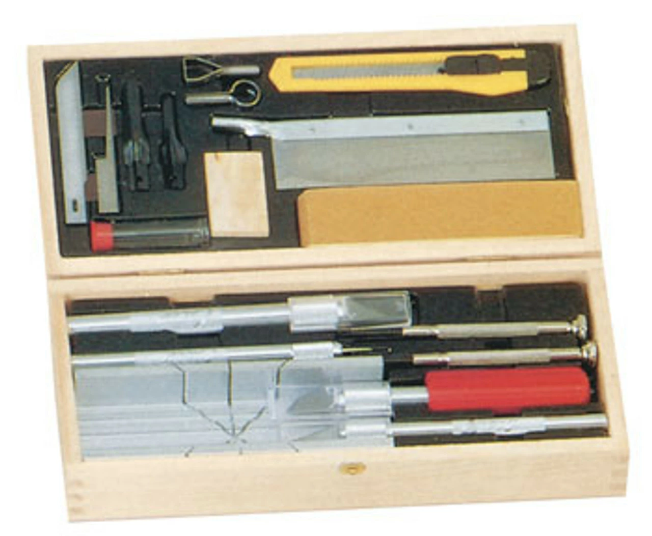 EXL44286 Excel Hobby Blade Deluxe Knife & Tool Set W/Wood Chest 1 EXL44286 Excel Hobby Blade Deluxe Knife & Tool Set W/Wood Chest