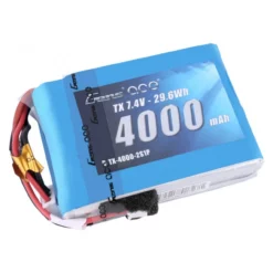 GA40002SJSTTX Gens Ace 4000mAh 7.4V 2S1P TX Lipo Battery Pack With JST-EHR Plug
