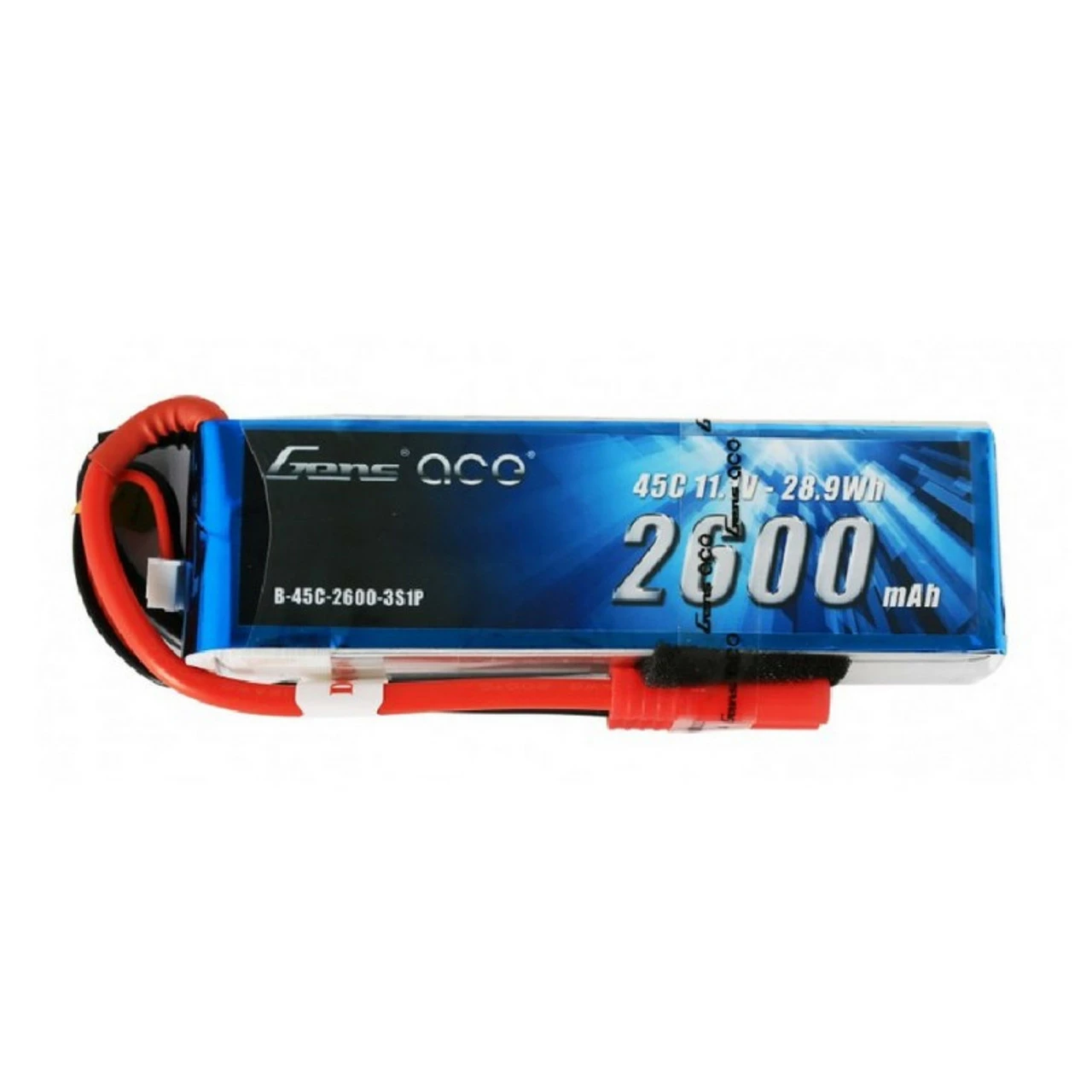 GA45C26004SD Gens Ace 2600mAh 4S 14.8V 45C Lipo Battery Pack With Deans Plug 1 GA45C26004SD Gens Ace 2600mAh 4S 14.8V 45C Lipo Battery Pack With Deans Plug
