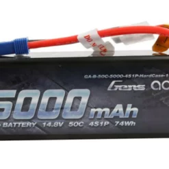 GA50C50004SEC5 Gens Ace 5000mAh 14.8V 50C 4S1P HardCase Lipo Battery With EC5 Plug
