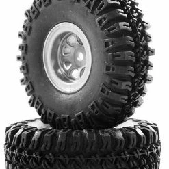 IMX25556 IMEX IMX-18 1.0 Grabber M/T Tire & Beadlock Rims -Grey (1 Pair)