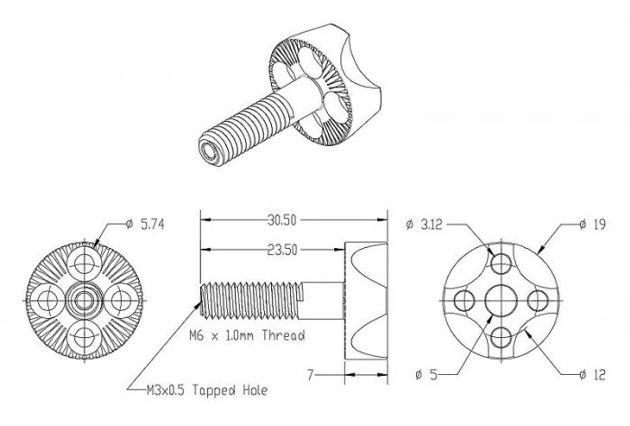 INDC-BPA-35-4 Cobra C-35mm Bolt-On Prop Adapter (4-Hole) 2 INDC-BPA-35-4 Cobra C-35mm Bolt-On Prop Adapter (4-Hole) - Image 2