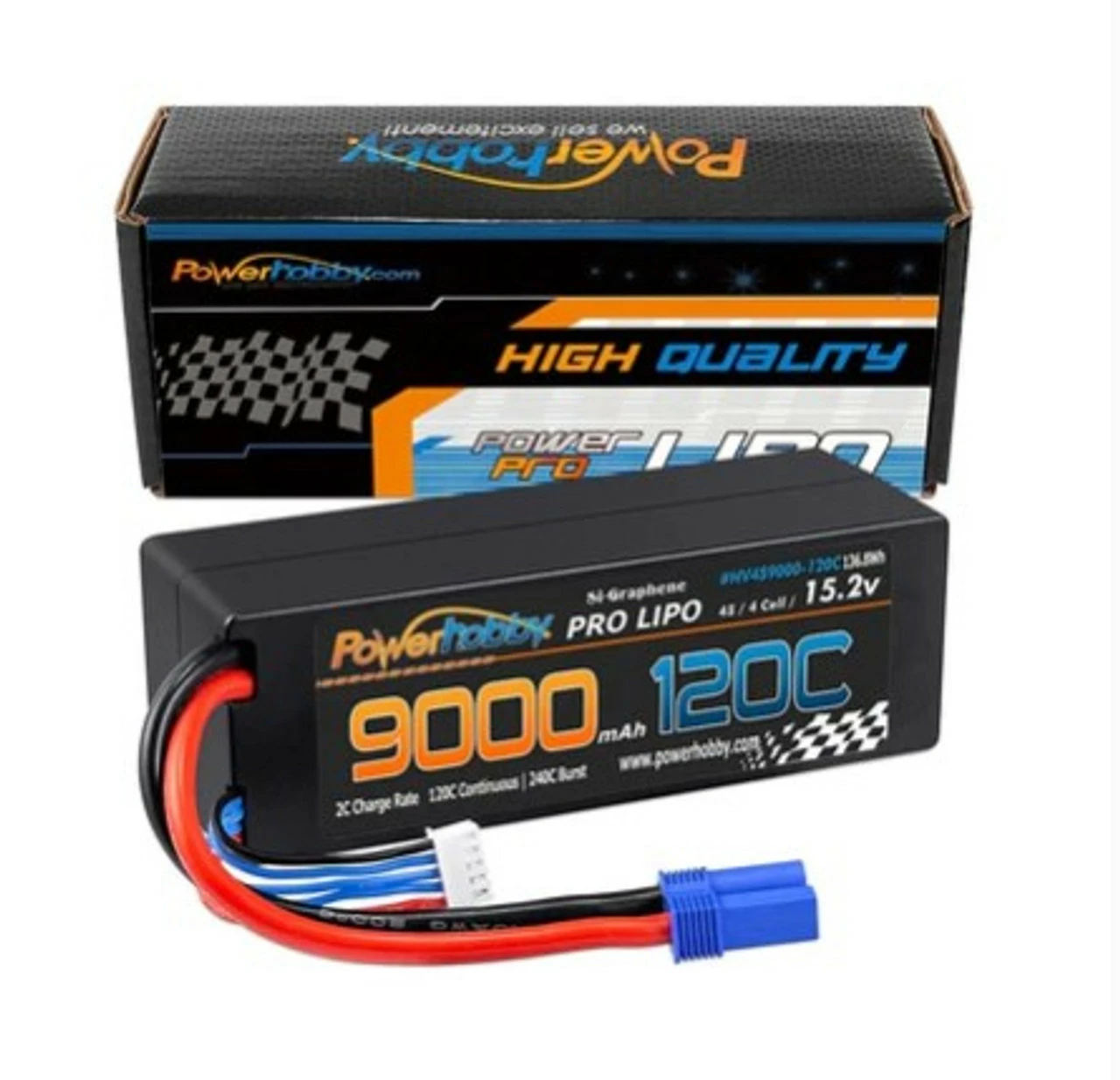 PHB4S9000120CHVEC5 Power Hobby - 4S 15.2V 9000mah 120C Graphene Lipo Battery W/ EC5 Plug 1 PHB4S9000120CHVEC5 Power Hobby - 4S 15.2V 9000mah 120C Graphene Lipo Battery W/ EC5 Plug