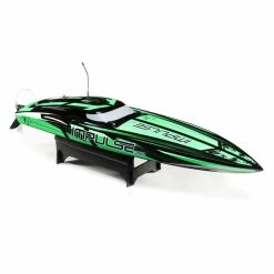PRO BOAT PRB08037T1 ProBoat Impulse 32" Brushless Deep-V RTR With Smart, Black/Green -AIRPLANES SHOP prb08037t1 2 54419.1666283590