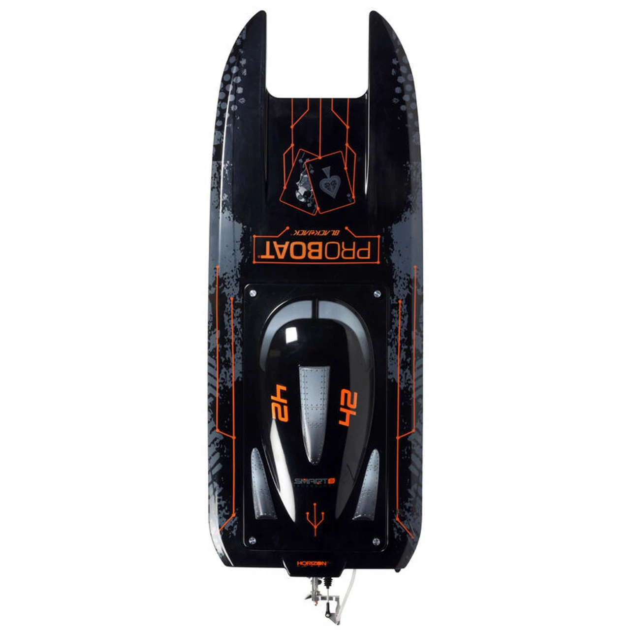 PRB08043T1 PRO BOAT Blackjack 42" 8S Brushless Catamaran RTR: Black/Orange 2 PRB08043T1 PRO BOAT Blackjack 42" 8S Brushless Catamaran RTR: Black/Orange - Image 2