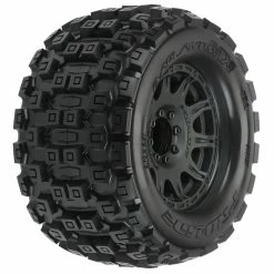 PRO1012710 PRO-LINE Badlands MX38 3.8" Mounted Raid MT Tires, 8x32 17mm (F/R)