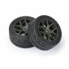 PRO BOAT PRO1020410 PRO-LINE 1/8 Vector S3 Front/Rear 35/85 2.4" Belted Mounted Tires, 14mm Gray: Vendetta