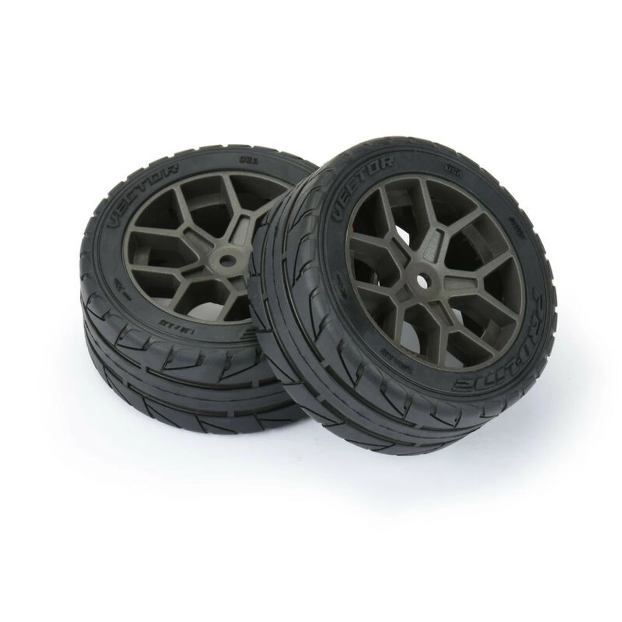 PRO BOAT PRO1020410 PRO-LINE 1/8 Vector S3 Front/Rear 35/85 2.4" Belted Mounted Tires, 14mm Gray: Vendetta 1 PRO BOAT PRO1020410 PRO-LINE 1/8 Vector S3 Front/Rear 35/85 2.4" Belted Mounted Tires, 14mm Gray: Vendetta