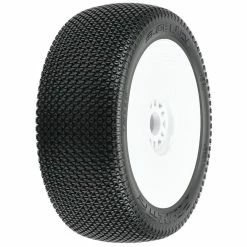 PRO906432 PRO-LINE 1/8 Slide Lock M3 Front/Rear Buggy Tires Mounted 17mm White (2)