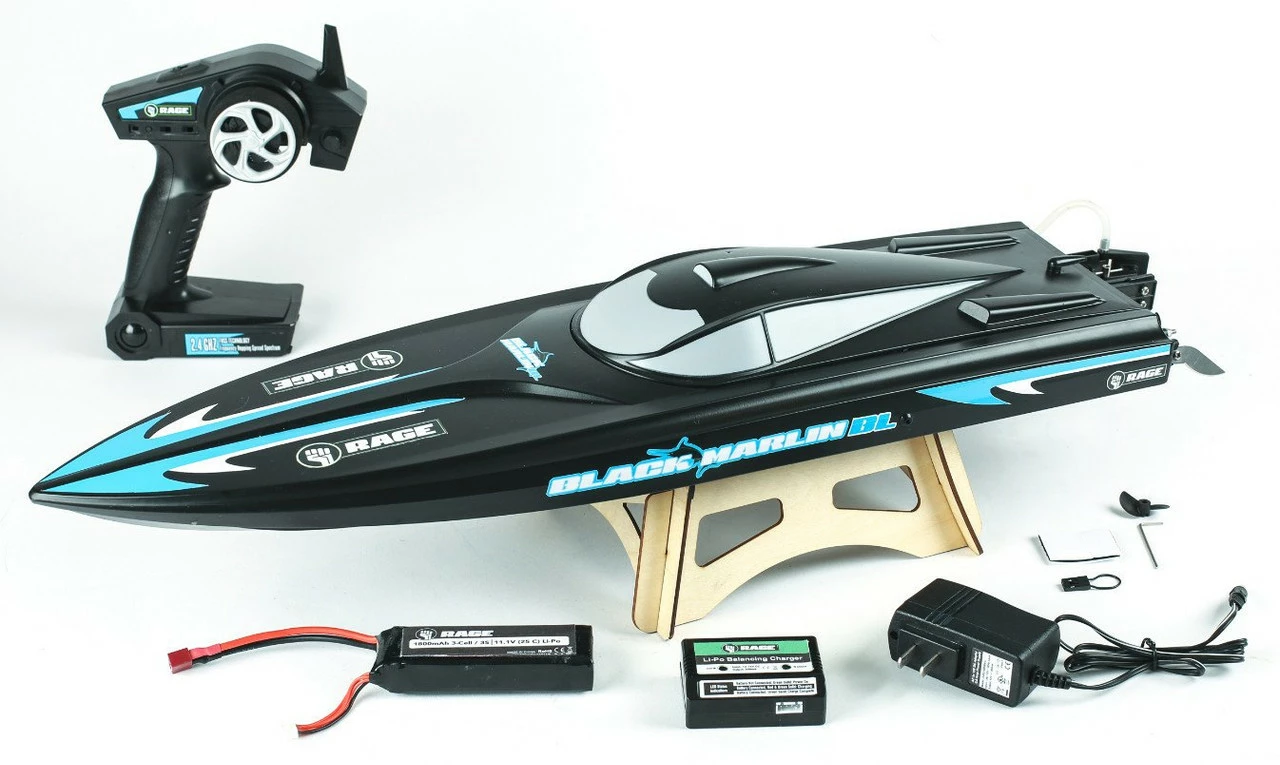 RGRB1205 Rage R/C - Rage RC Black Marlin Brushless RTR Boat 1 RGRB1205 Rage R/C - Rage RC Black Marlin Brushless RTR Boat