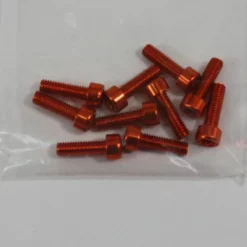 GRAVES RC HOBBIES SCREWALM3X10O Graves RC M3x10mm Aluminum Socket Screw 10pc, Orange
