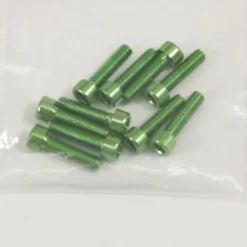 GRAVES RC HOBBIES SCREWALM3X12G Graves RC M3x12mm Aluminum Socket Screw 10pc, Green
