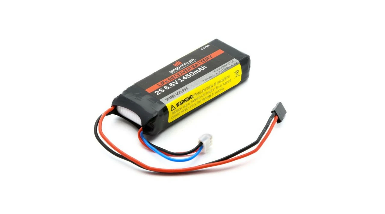 SPMB1450LFRX Spektrum 6.6V 1450mAh 2S LiFe Receiver Battery 1 SPMB1450LFRX Spektrum 6.6V 1450mAh 2S LiFe Receiver Battery