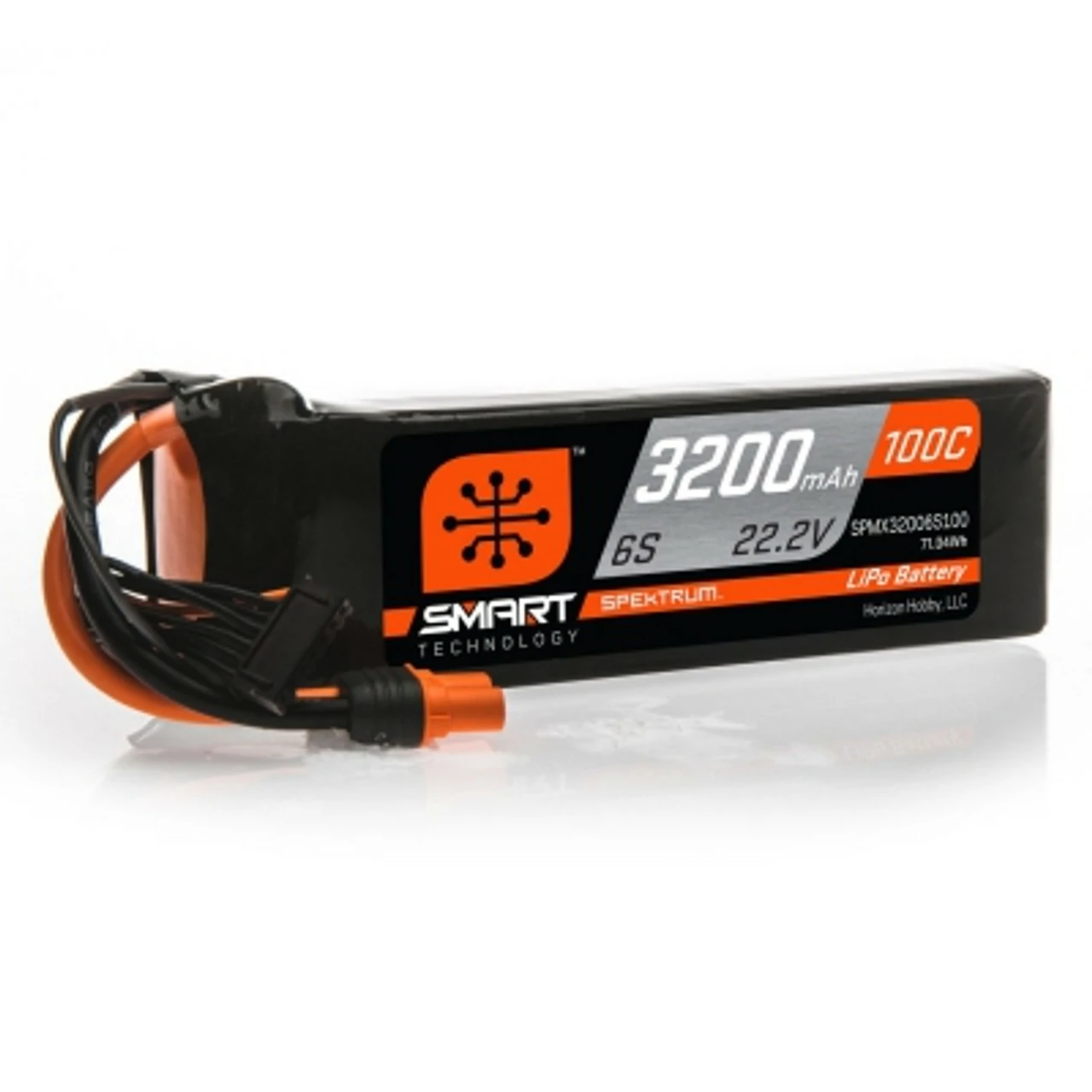 SPMX32006S100 Spektrum 3200mAh 6S 22.2V 100C Smart LiPo Battery; IC3 1 SPMX32006S100 Spektrum 3200mAh 6S 22.2V 100C Smart LiPo Battery; IC3