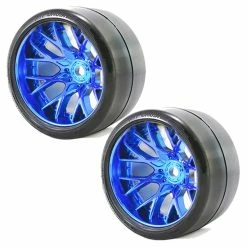 SRC1003BC Sweep Racing SRC Monster Truck VHT Crusher Belted Tires W/ WHD Blue Wheels (2)