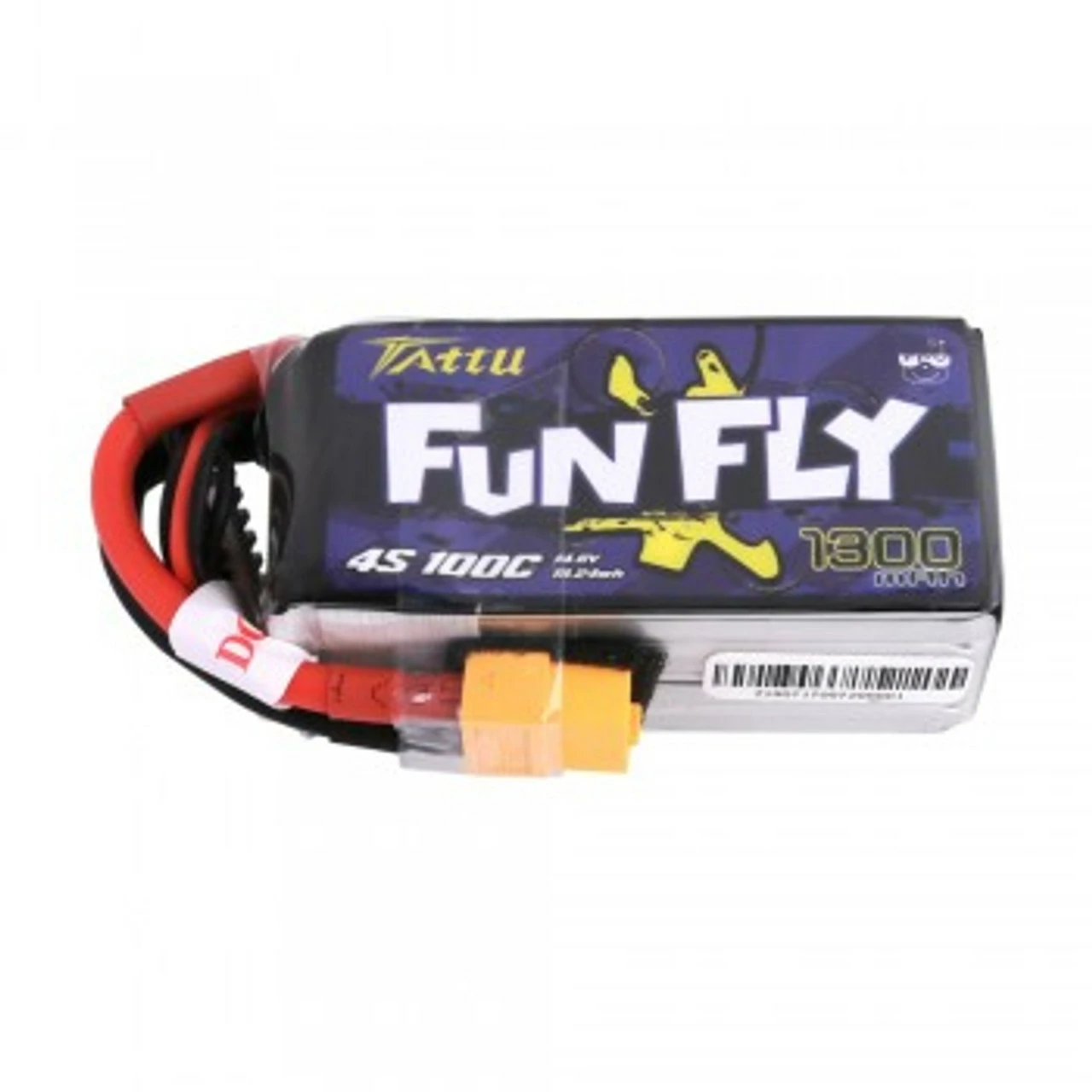 TAT100C13004SXT60 Tattu FunFly 1300mAh 100C 14.8V 4S1P Lipo Battery Pack With XT60 Plug 1 TAT100C13004SXT60 Tattu FunFly 1300mAh 100C 14.8V 4S1P Lipo Battery Pack With XT60 Plug