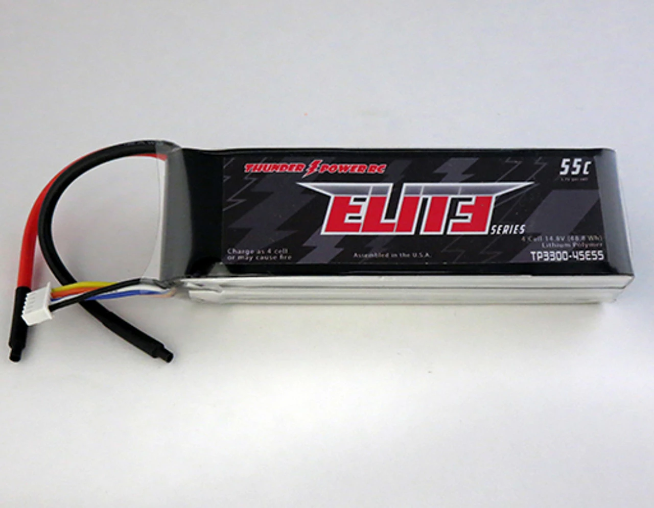 TP3300-4SE55 Thunder Power 3300mAh 4S 14.8v 55C Elite LiPo Battery 1 TP3300-4SE55 Thunder Power 3300mAh 4S 14.8v 55C Elite LiPo Battery