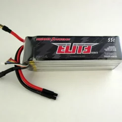 TP5000-6SE55 Thunder Power 5000mAh 6-Cell/6S 22.2V Elite 55C LiPo Battery, Split W/Interconnect